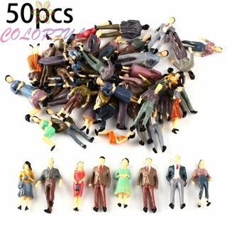 【COLORFUL】Model People Figures 1:50 Scale Landscape Color Pose Placement Display Plastic
