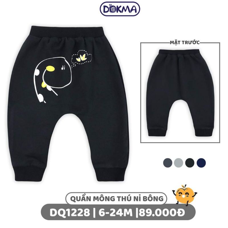 (7-12kg) Quần Nỉ Mông Thú In Hình Động Vật Cho Bé Trai Dokma DQ1228 DQ1650