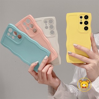 Vỏ điện thoại hình sóng cho samsung galaxy a54 a34 a14 a33 a53 5g a13 5g a04s a22 4g m32 4g a31 vỏ mềm tpu ins style candy color wave edge liquid silicone couple case