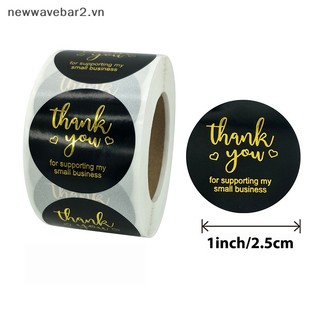 G mới 500 cái cảm ơn bạn hình tròn nhãn dán sổ lưu niệm thư thủ công nhãn dán con dấu nhãn dán quà cưới trang trí hoa.