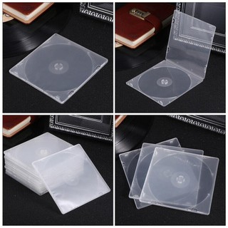 SERENE 20 Cái Hộp PP Vuông, Đĩa Đơn Phong Cách Mỏng CD, Vỏ PP Di Động Có Thể Lắp Đặt Hộp Bảo Quản DVD Trong Suốt DVD