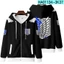 SY3 Anime Tấn Công Titan Áo Dài Tay Top Unisex Dây Kéo Cosplay Eren Wings of Liberty 3D Áo Khoác Ngoài