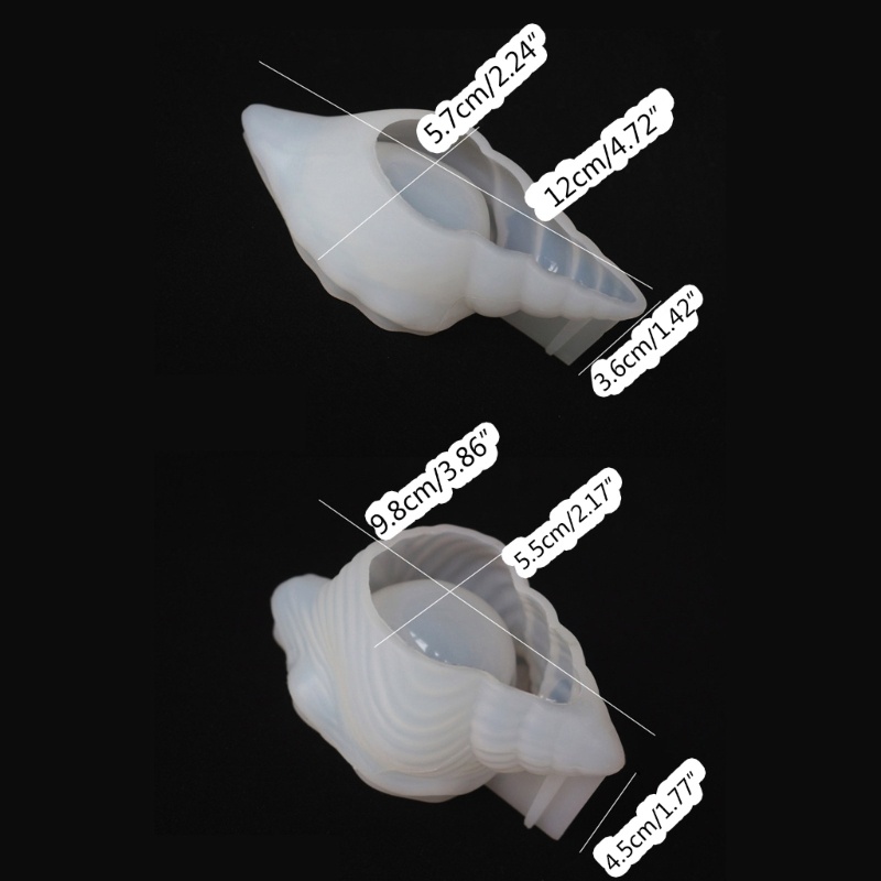 Flgo Chậu Hoa Khuôn Nhựa DIY Khay Nhựa Silicon Khuôn Conch Trang Sức Đĩa Món Ăn Khuôn