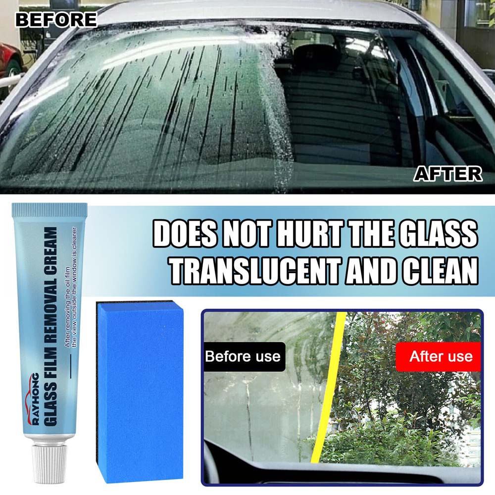Rayhong Car Glass Oil Film Cleaner Removal Cream Paste Windshield Water