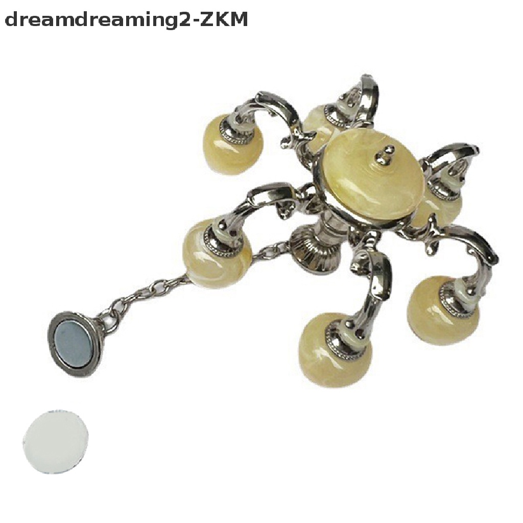 [dreamdreaming] 1: 12 Nhà búp bê Đèn chùm thu nhỏ Đèn trần làm việc Đèn nội thất Mô hình Trang trí Phụ kiện nhà búp bê [zkm]