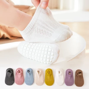 Tất Lưới Màu Trắng Trơn Chống Trượt Cho Bé 0-5 Tuổi