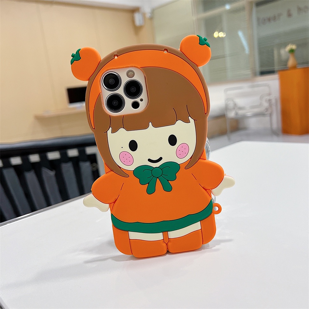 Realme 5 6 6S 7 8 9 11 Pro 9i 8i 7i 6i 5i 5s C3 C17 C15 C12 C11 C21Y C21 C31 C35 C20 C53 C55 A96 Phong Cách Xu Hướng Cao Su Silicon Mềm Có Dây Buộc Vỏ Điện Thoại Cô Gái Đáng Yêu Thong
