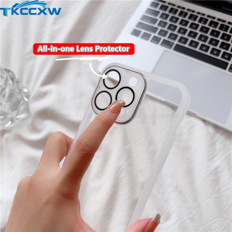 Ốp Điện Thoại Màu Kẹo Trong Suốt Có Nắp Lens Cho Redmi K60 K50 K40 K30 K20 Pro K40S
