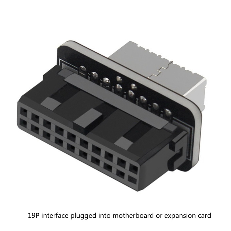 Bộ chuyển đổi BT USB 3 0 Type-E Female sang 19-Pin Male để kết nối bo mạch chủ bên trong - Bộ chia tiêu đề dọc cho loại