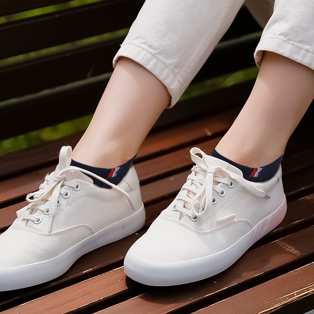 1 Đôi Vớ Cotton Mềm Cổ Thấp / Mỏng Thoải Mái Thoáng Khí Dành Cho Nam