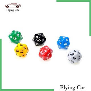 Bộ 6 Xí Ngầu 20 Mặt D20 Dùng Chơi Game RPG 1 #