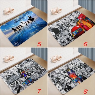 Chăn cửa ONE PIECE Monkey D. Thảm trải sàn Flannel chống trượt trang trí phòng ngủ Luffy (60x40CM)