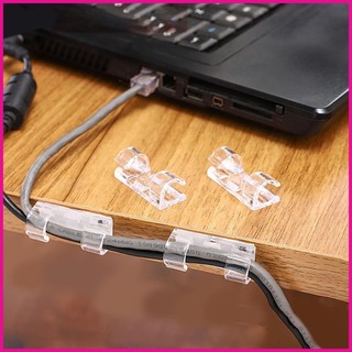 Bộ 20 Kẹp Dán Cố Định Dây Cáp USB / Dây Cáp Mạng Ethernet fotvn Không Cần Khoan