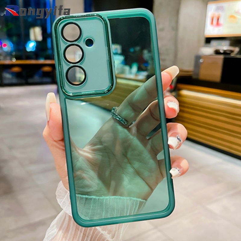 Ốp Điện Thoại TPU Mềm Màu Trơn Có Miếng Dán Bảo Vệ Camera Cho Samsung Galaxy S23 FE S22 Plus S22 + S22 Ultra S21 FE S20 FE