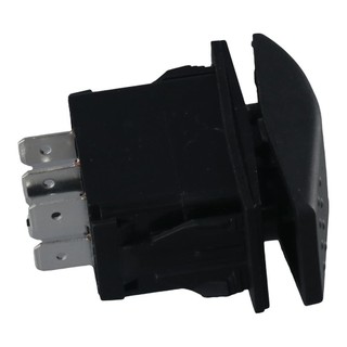 LEAFYHOME công tắc rocker 3 vị trí 12V 6PIN chống nước, công tắc thuyền/du thuyền đen