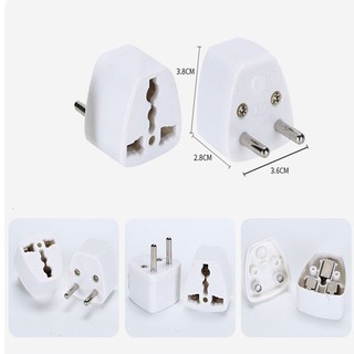 Phích cắm chuyển 3 chấu sang 2 chấu, Vật liệu chống cháy, Tiêu chuẩn Châu Âu SUNNY DAY
