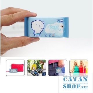 8 Gói/Túi khăn Giấy Ướt Mini Bỏ Túi Nội Địa Trung Siêu Đáng Yêu  (giao hình ngẫu nhiên) GD708-KGMini