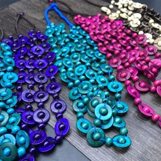 Vòng cổ gỗ NEATDWELL nhiều lớp, thiết kế thủ công