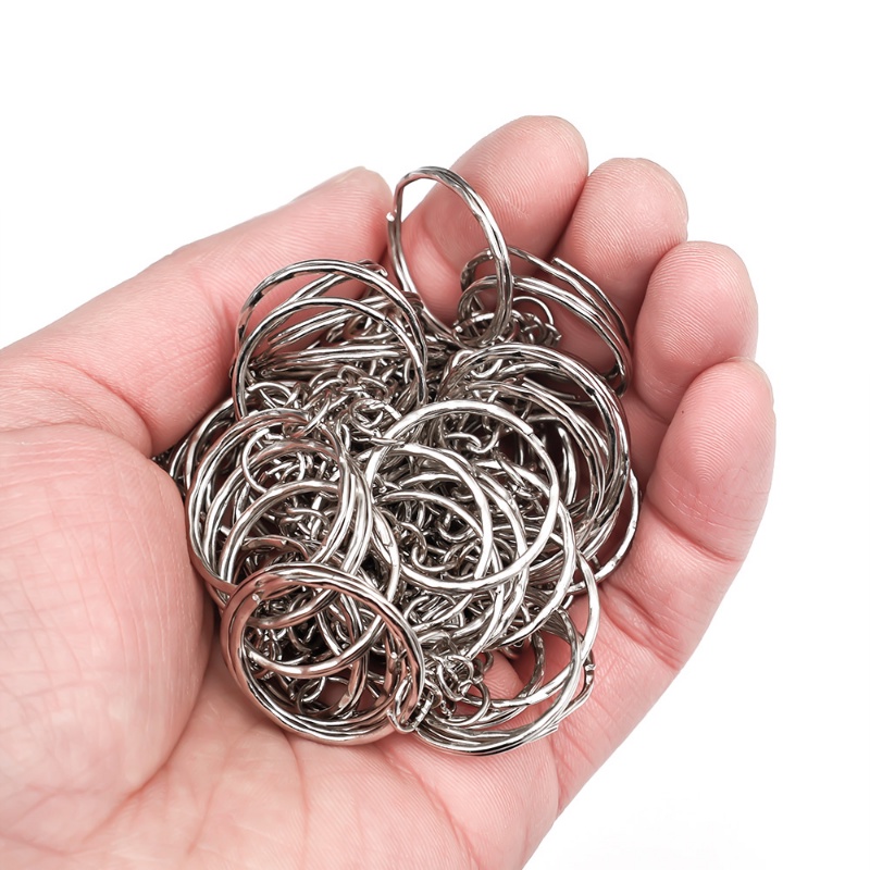 Set 50 Móc Chìa Khóa Mạ Bạc Tự Làm Cho Nam Nữ