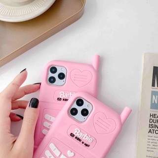 Ốp Điện Thoại Silicon Cao Su Mềm Hình Búp Bê Barbie Màu Hồng Cho IPhone 14 13 12 Pro MAX 11 X XS MAX 6s 7 8 Plus SE2020