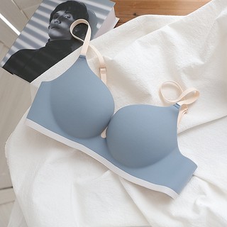 Áo Ngực Không Gọng 3 / 4 Cup Mềm Mại Màu Sắc Tương Phản Thời Trang Quyến Rũ Cho Nữ