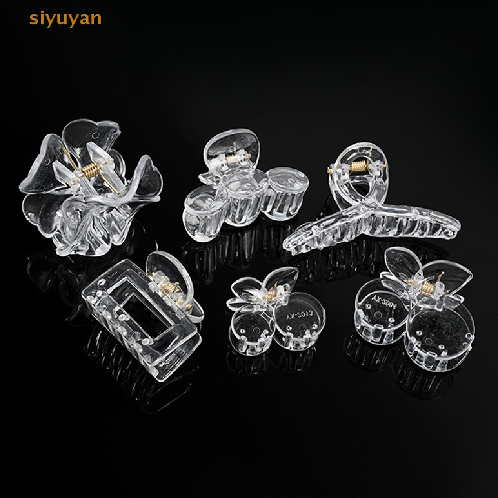 Kẹp Tóc Càng Cua Bằng Nhựa Acrylic Trong Suốt DIY Thời Trang Cho Nữ