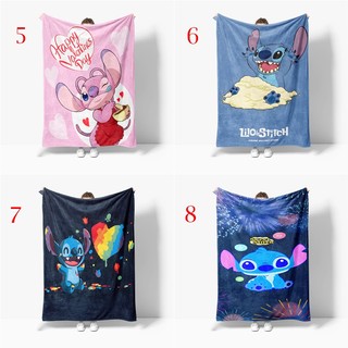 Lilo Stitch 4 Kích Thước Flannel Chăn Hoạt Hình Dễ Thương Trẻ Em Chăn Đơn Một Mặt Flannel Chăn Điều Hòa Không Khí Ngủ Chăn