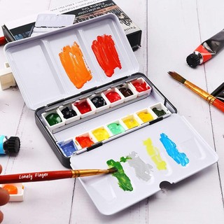 Hộp Sắc Tố GLKWCHEC Dụng Cụ Vẽ Sáng Tạo Lưu Trữ Màu Nước Di Động