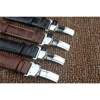 Dây Đeo Bằng Da Thật Có Khóa Hình Bướm Cho Đồng Hồ Casio BEM-501 506 517 1183 20mm 22mm