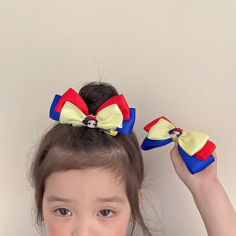 Yt2 Bạch Tuyết Kẹp Tóc Trẻ Em Công Chúa Trang Điểm Phụ Kiện Tóc Cá sấu Kẹp Bé Nơ streamer Mũ Đội Đầu TY2