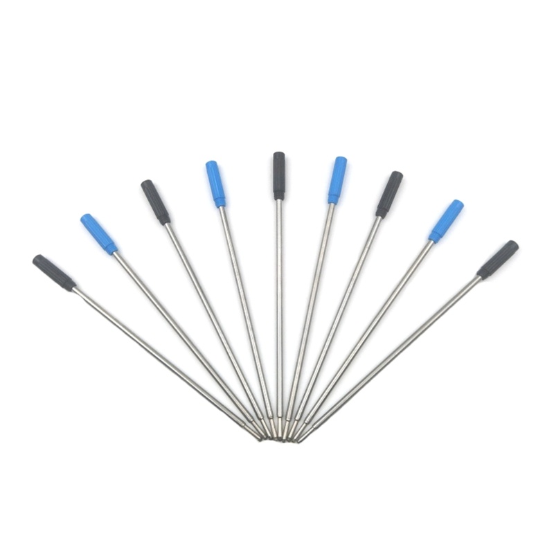 Set 10 Ruột Bút Bi Kim Loại Màu Xanh Dương / Đen