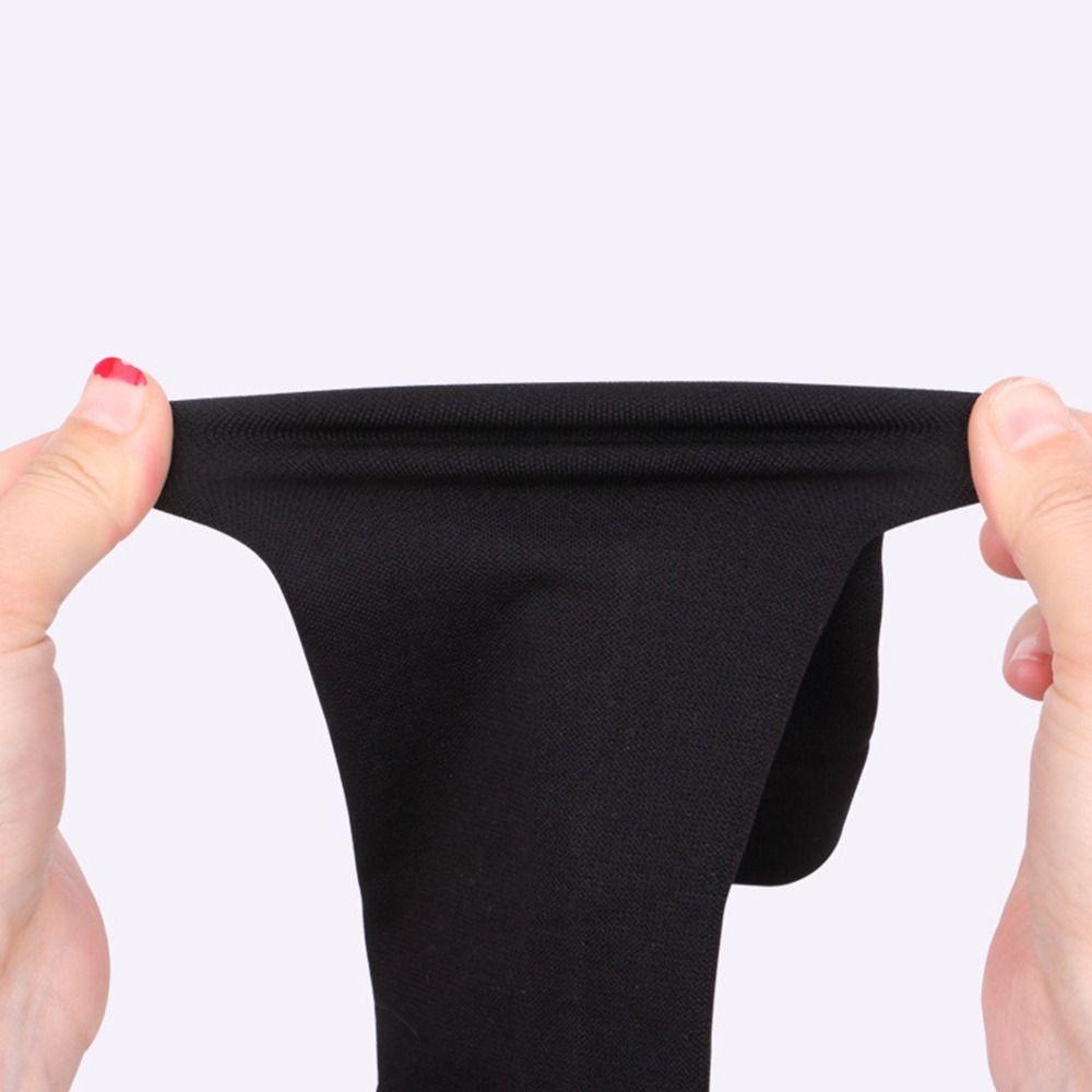 YOLOGO - Hỗ trợ bắp chân thể thao bằng nylon ngăn ngừa giãn tĩnh mạch, tất nén không cổ chân màu đen, co giãn tốt cho bóng rổ