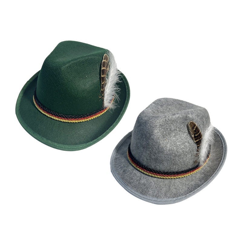 YOI Lông Vũ Trang Trí Mũ Derby Chống Nắng Mũ Fedora Nhẹ Cho Cắm Trại Du Lịch