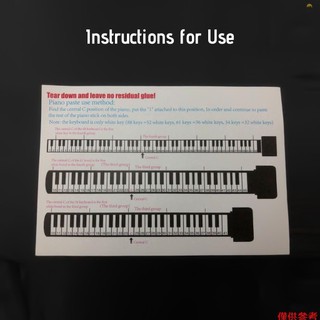 Miếng Dán Bàn Phím Đàn Piano 88 / 61 / 54 Cho Người Mới Bắt Đầu