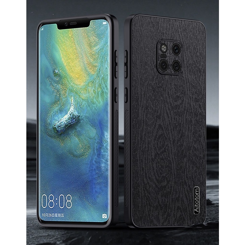 Bao Da Điện Thoại Họa Tiết Vân Gỗ Bảo Vệ Cho huawei mate 20 / mate 20 pro Ốp