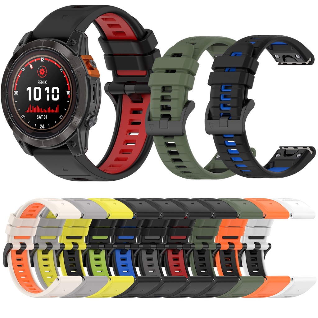 Cinturino In Silicone Per Garmin Fenix 6/6S/6X Pro/5/5X/5S Plus/3HR/935/MK2 - Sgancio Rapido, 20/22/26 Mm (Rosa, 22 Mm) - 2