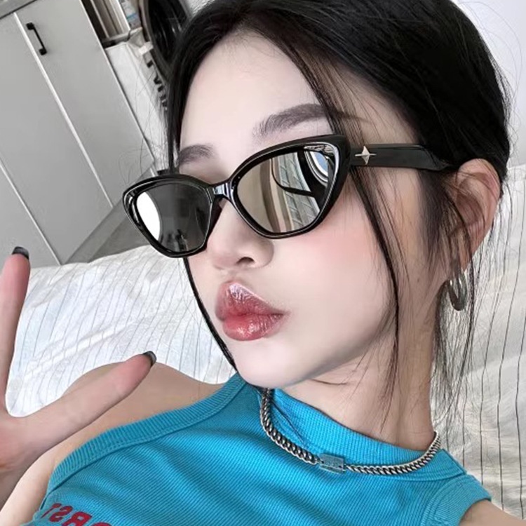 Kính Mát Thời Trang Hip-hop Sắc Thái Tam Giác Retro Kính Mát Mắt Mèo ...