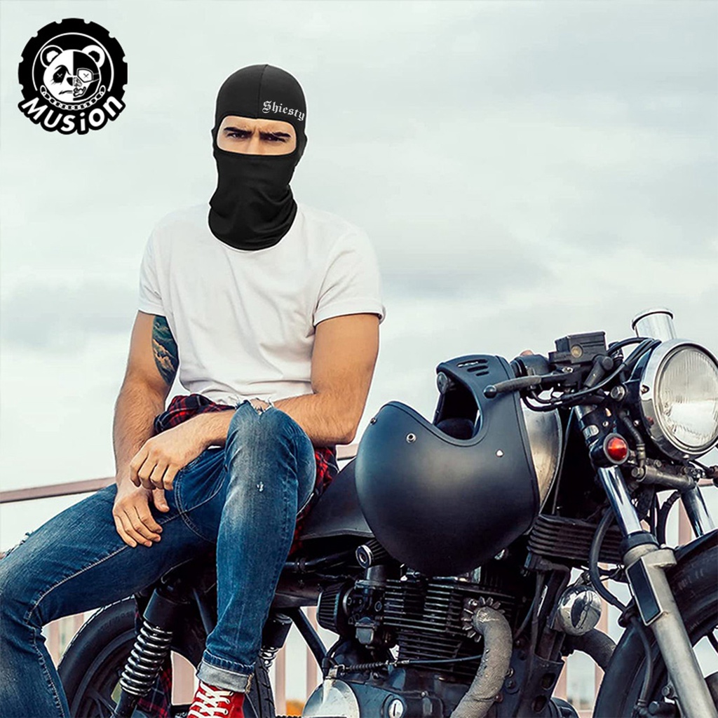 Mũ che mặt balaclava Musion họa tiết chữ Shiesty thoáng khí hiphop khi lái xe thể thao ngoài trời