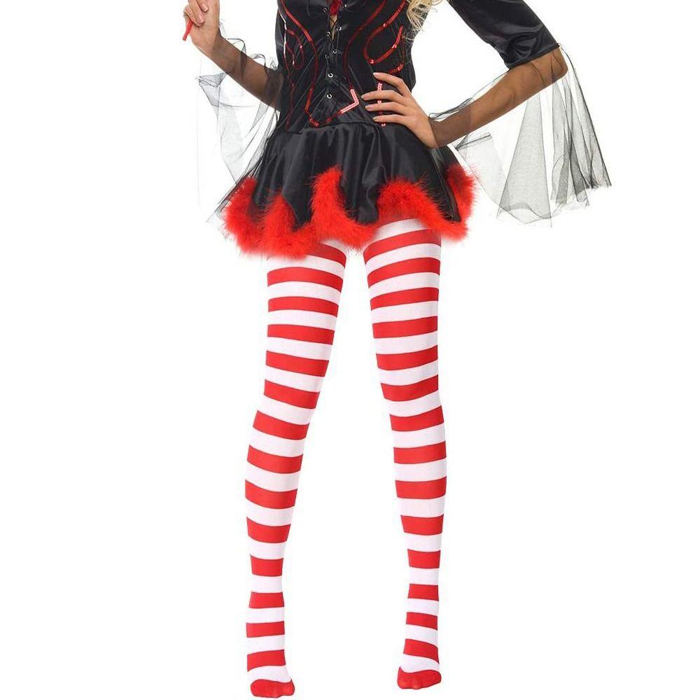 Quần Hosely vớ cao dệt kim có sọc, phù hợp cho cosplay và tiệc Halloween