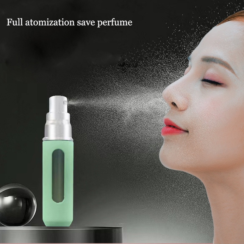Loại máy ép có thể nạp lại 5ml chai nước hoa làm đầy trực tiếp dưới đáy / hộp đựng mẫu di động đi du lịch và đi ra ngoài / chai xịt tinh dầu nhỏ màu
