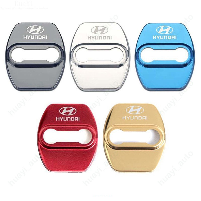 Set 4 Ốp Khóa Cửa Xe Hơi Bằng Thép Không Gỉ Cho Hyundai HB20 Creta Tucson Ioniq 5 Palisade Santa Fe I10 Accent Avante