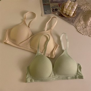Áo Ngực Cotton Không Gọng Mềm Mại Không Đường May Thoải Mái Cho Nữ