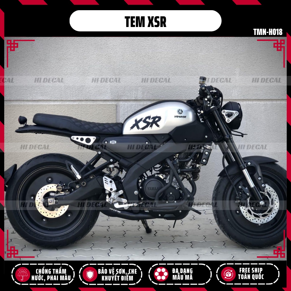 Tem XSR decal sticker dán xe XSR TMN 018 Decal cao cấp chống nước chống phai màu Shopee