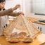 FUHUIOT Bàn Chống Vết Bẩn Có Thể Gập Lại Lưới Thực Phẩm Hình Ô Bàn Ăn Chống Muỗi Nắp Thực Phẩm