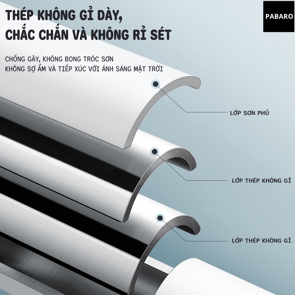 Thanh treo rèm không cần khoan đa năng Thanh treo quần áo gắn tường thông minh,