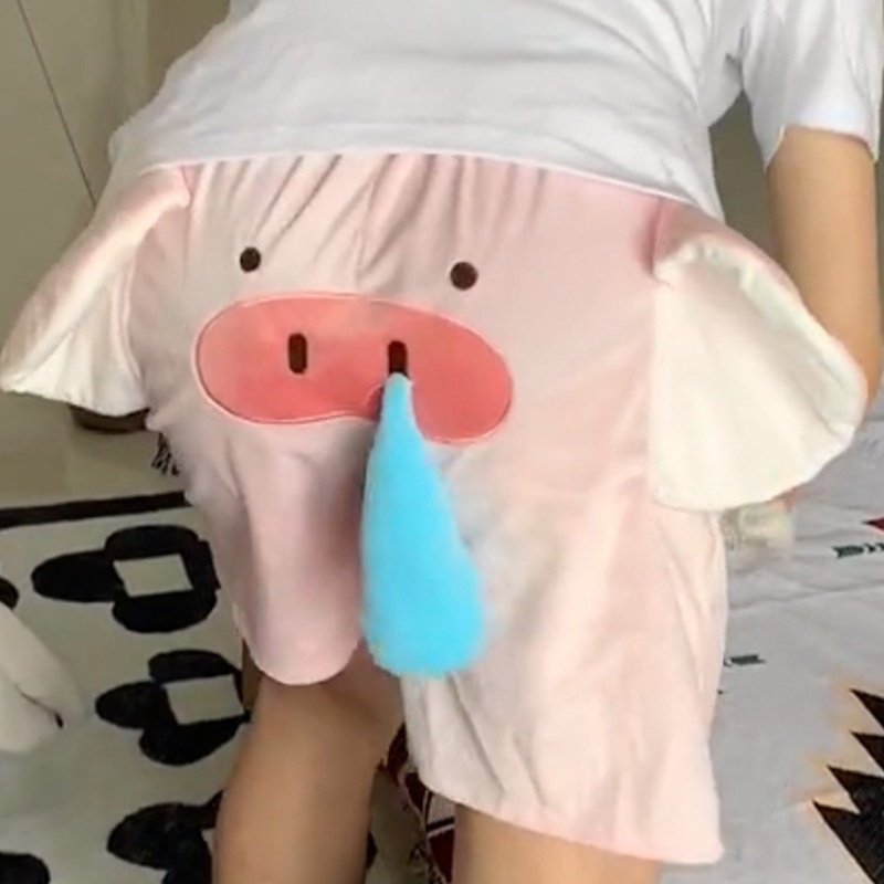 Mis Nam Heo Con Quần Short Động Vật Ngộ nghĩnh Bộ Đồ Ngủ Quần Short Nữ Dễ Thương Lợn Quần Short Cho Gia Đình