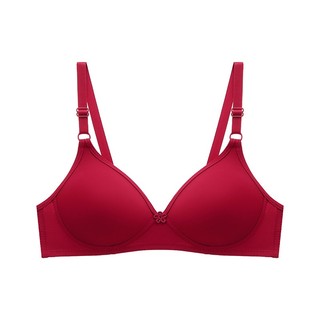 Áo Lót Cúp Ngực Nhỏ Hai Hàng Nút Cài Không Gọng Màu Trơn luyoo34