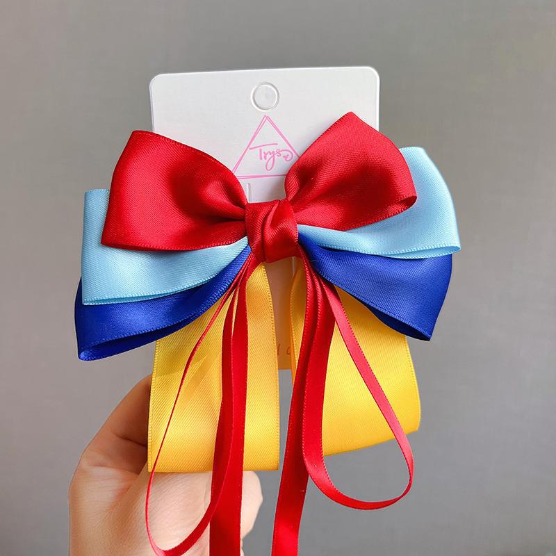 Yt2 Bạch Tuyết Kẹp Tóc Trẻ Em Công Chúa Trang Điểm Phụ Kiện Tóc Cá sấu Kẹp Bé Nơ streamer Mũ Đội Đầu TY2