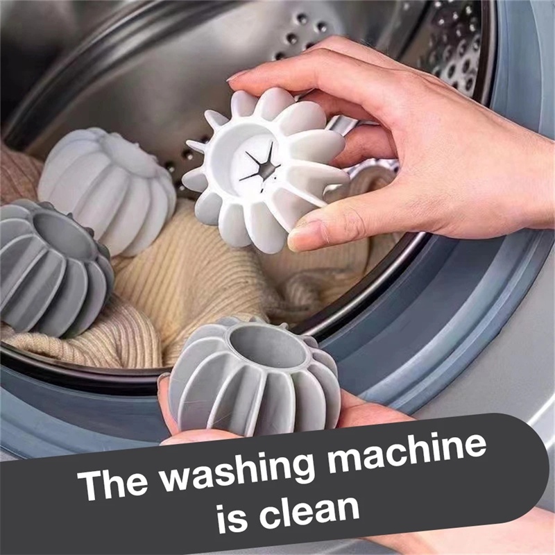 6 Quả bóng giặt khử nhiễm chống rối di động / Quả bóng làm sạch bộ sưu tập bẩn / TPR có thể tái sử dụng / Quả bóng giặt ma thuật bằng silicon / Máy giặt Bộ lọc tẩy lông