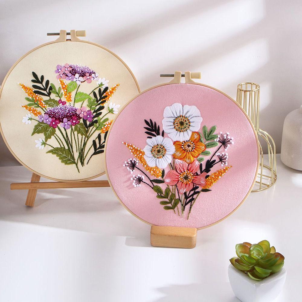 ODAKA Thêu Thực Hành Bộ, Thêu Hoop Kim Đấm Hoa Thêu Phụ Kiện May Trang Trí Handmade DIY Bộ Dụng Cụ Thêu Trang Trí Nhà Cửa